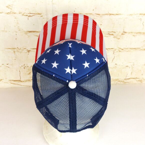 Jacks Surfboards USA Flag Trucker Hat Mens Blue Star Stripes Snapback America - Picture 7 of 12